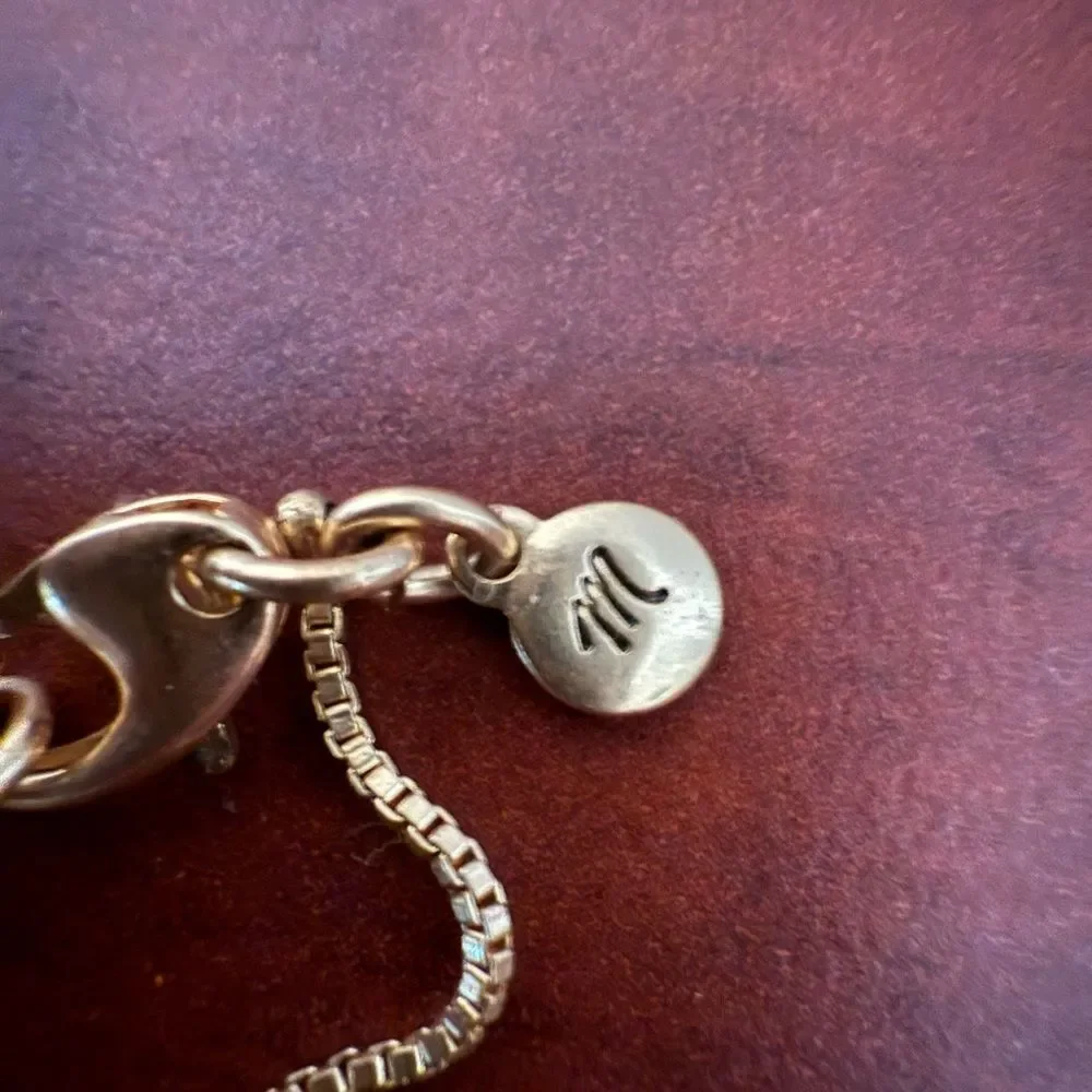 Madewell Milky Quartz Teardrop Gold-Tone Box Chain Necklace - Picture 4 of 7
